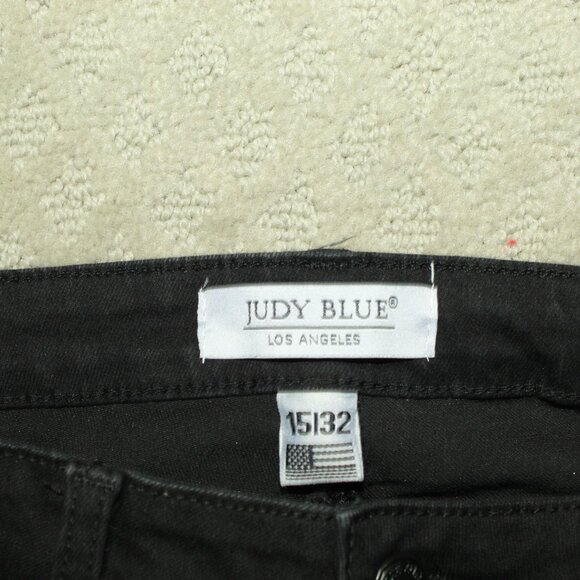 Judy Blue Jeans Leopard Patch Black Skinny Jeans 82168 - Size 15/32 - Picture 7 of 7